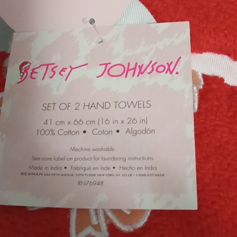 Betsey Johnson Christmas Towel Set